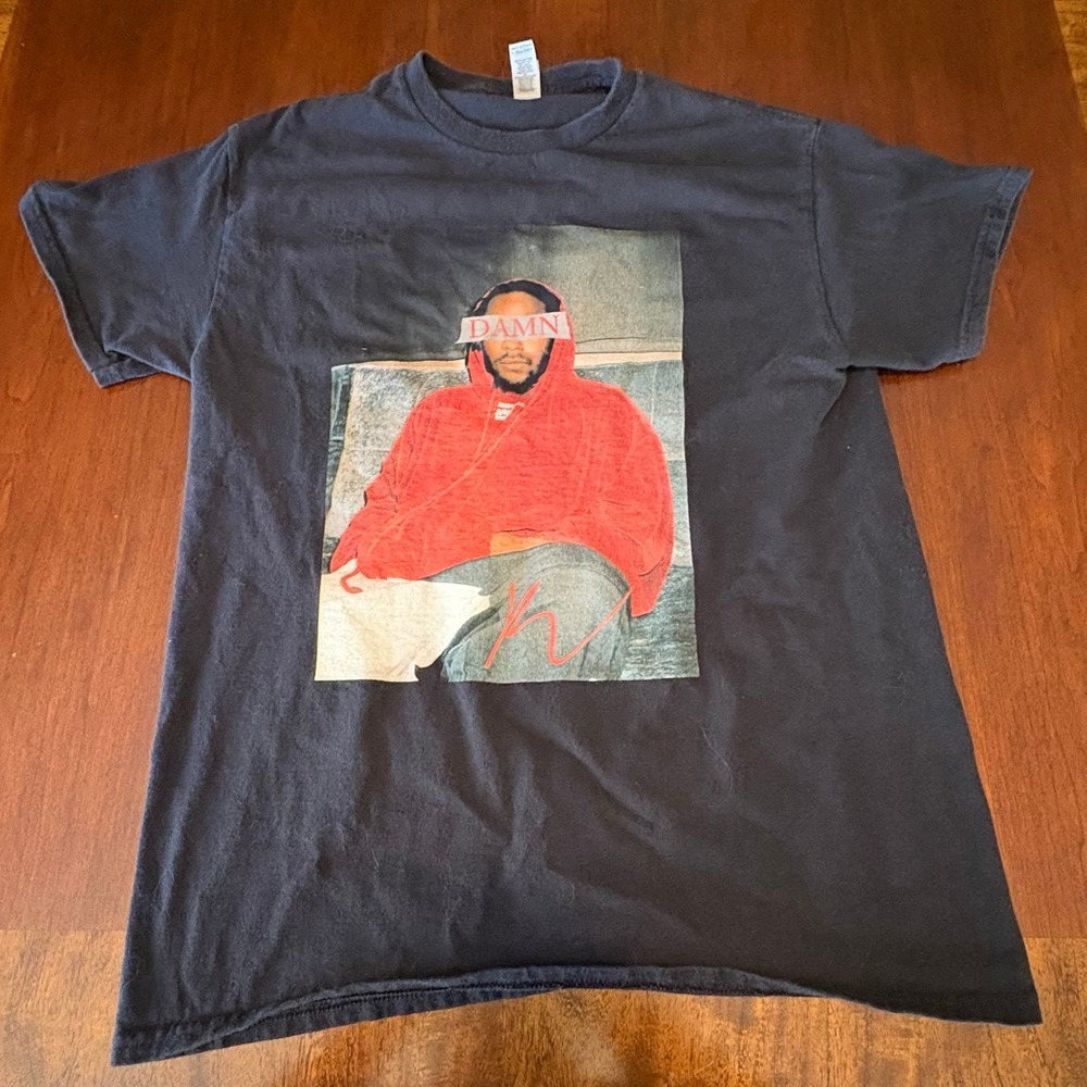 Kendrick Lamar DAMN Album Graphic T Shirt Black Rap Tee M